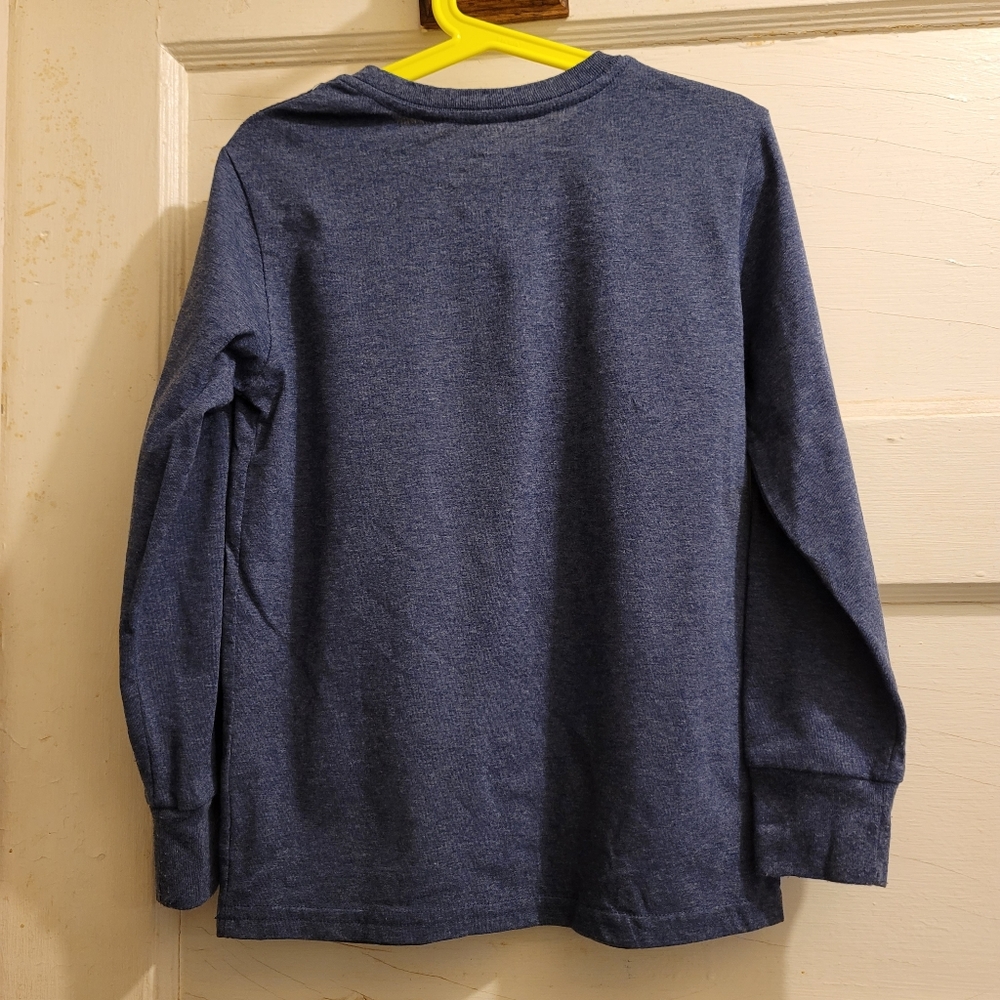 Minecraft Blue Long Sleeves Shirt Boys Size S 5/6 - Picture 2 of 2